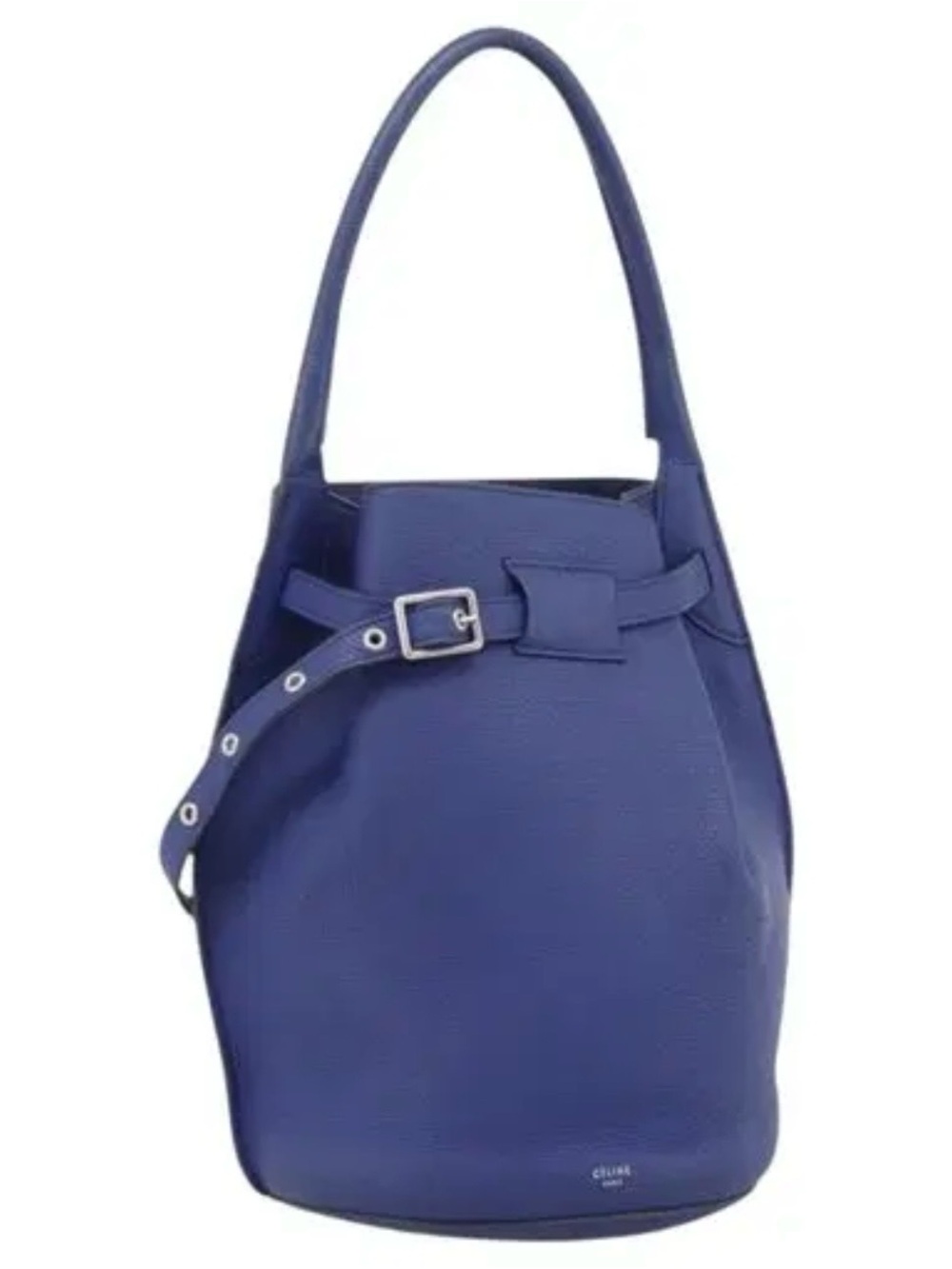 Celine - Blue Leather Bucket Bag